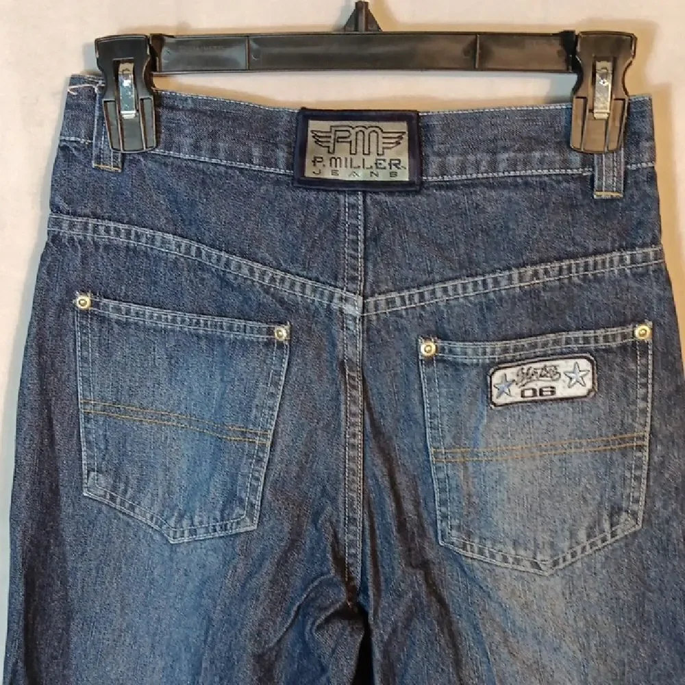 Blue Denim Jeans with Embroidered Logo